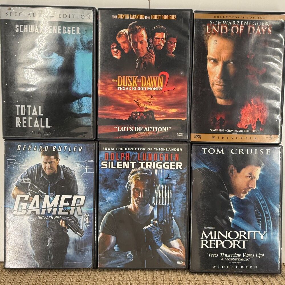 Action Sci-Fi DVD Lot Schwarzenegger Cruise Butler Lundgren 6 Movies